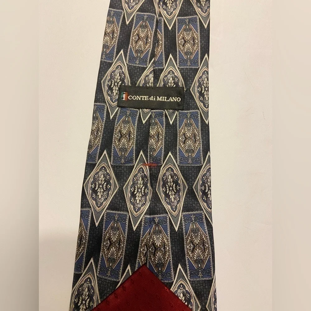 𝅺CONTE di Milano Men's Silk Tie 60